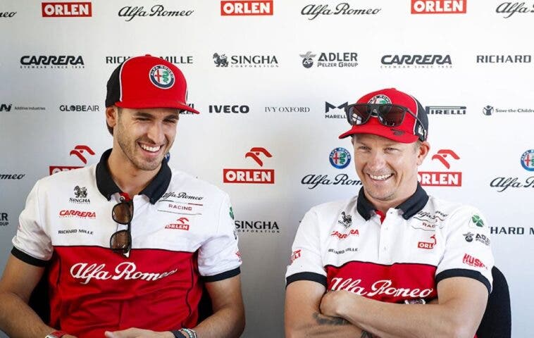 Antonio Giovinazzi e Kimi Raikkonen