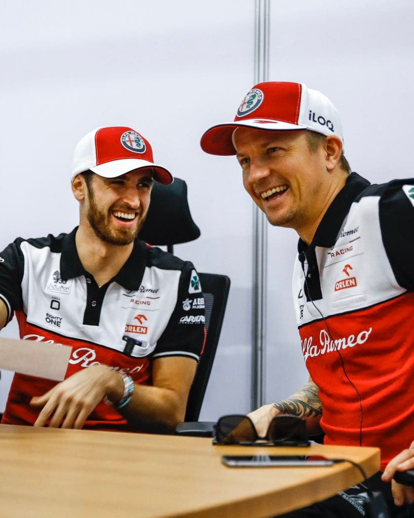 Antonio Giovinazzi con Kimi Raikkonen