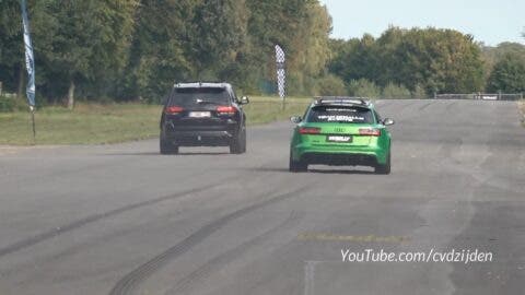 Jeep Grand Cherokee Trackhawk drag race