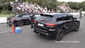 Jeep Grand Cherokee Trackhawk drag race