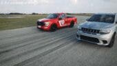 Jeep Grand Cherokee Trackhawk vs Ford F-150 drag race