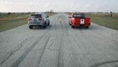 Jeep Grand Cherokee Trackhawk vs Ford F-150 drag race