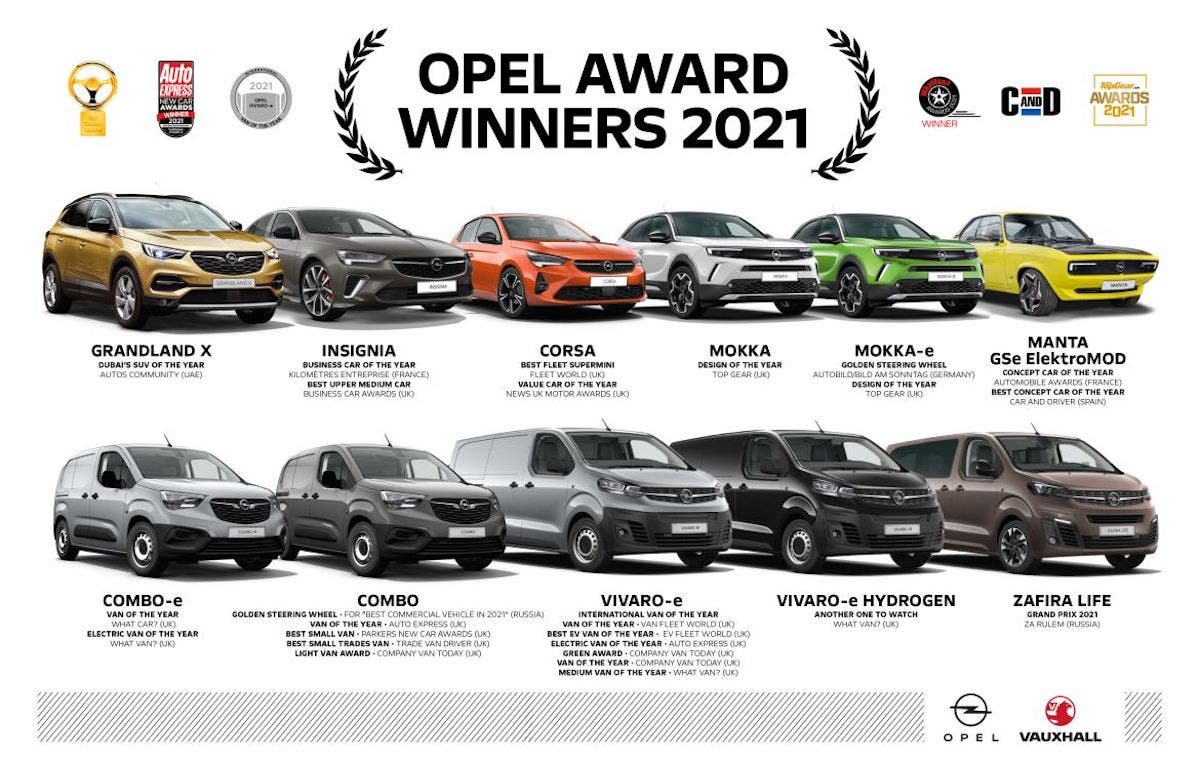 Opel: 2021 war ein Jahr voller Auszeichnungen