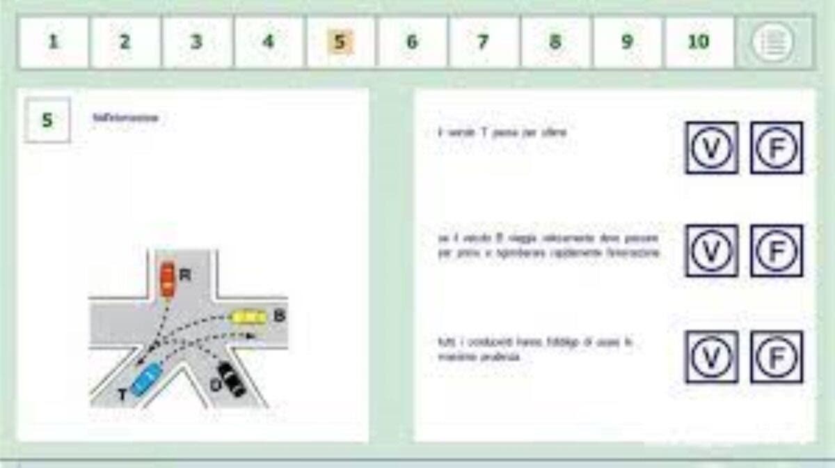 Quiz esame teoria patente 1