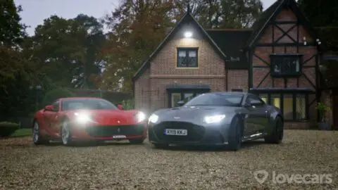 Ferrari 812 Superfast vs Aston Martin DBS Superleggera drag race