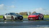 Ferrari 812 Superfast vs Aston Martin DBS Superleggera drag race