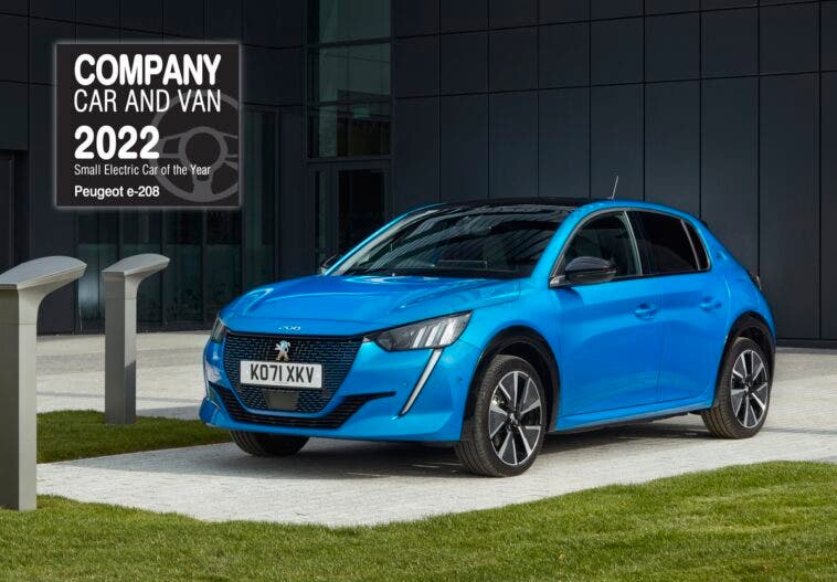 Peugeot e-208 Company Car & Van Awards 2022