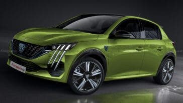Peugeot e-208 restyling render