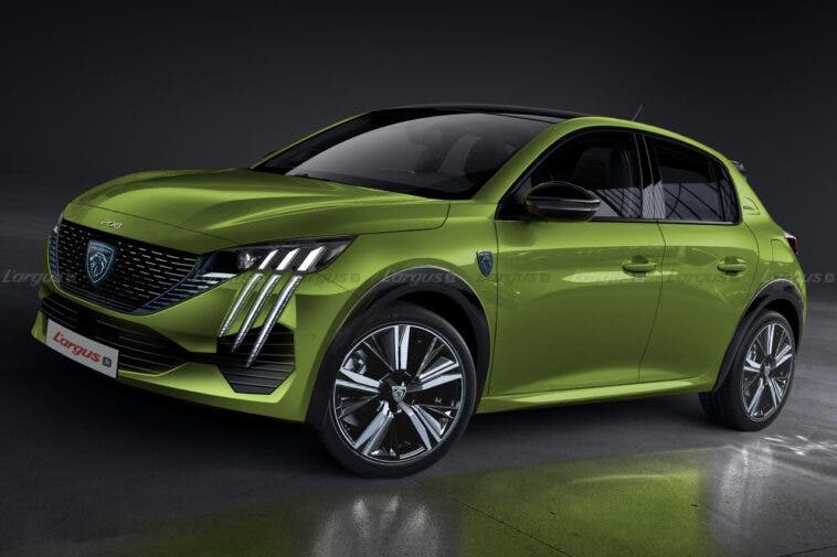 Peugeot e-208 restyling render