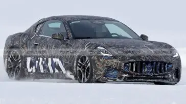 Maserati GranTurismo Folgore foto spia Svezia
