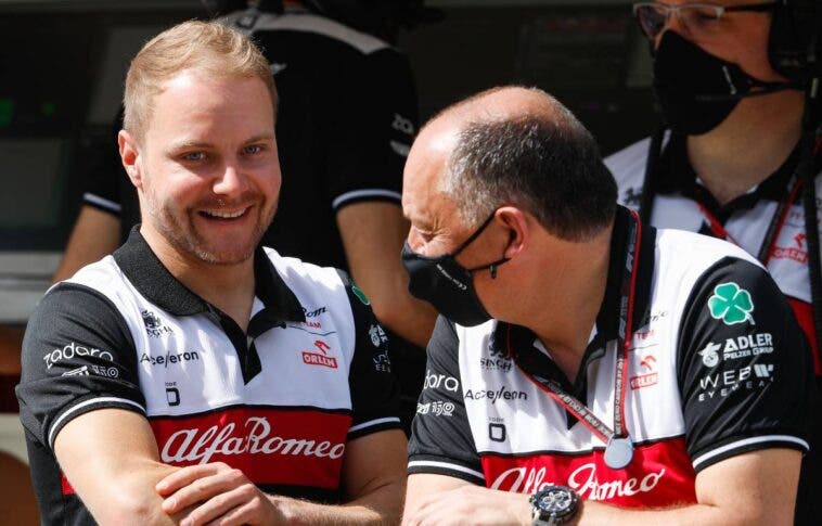 Frederic Vasseur e Valtteri Bottas