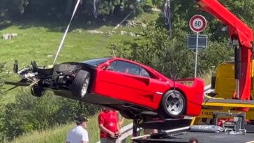 Ferrari F40 incidente