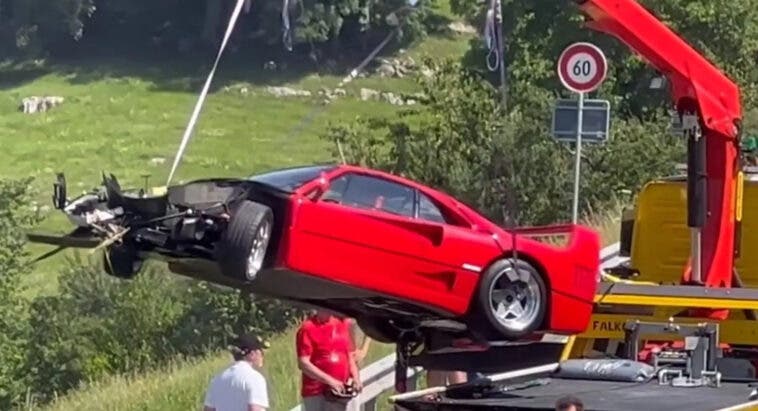 Ferrari F40 incidente