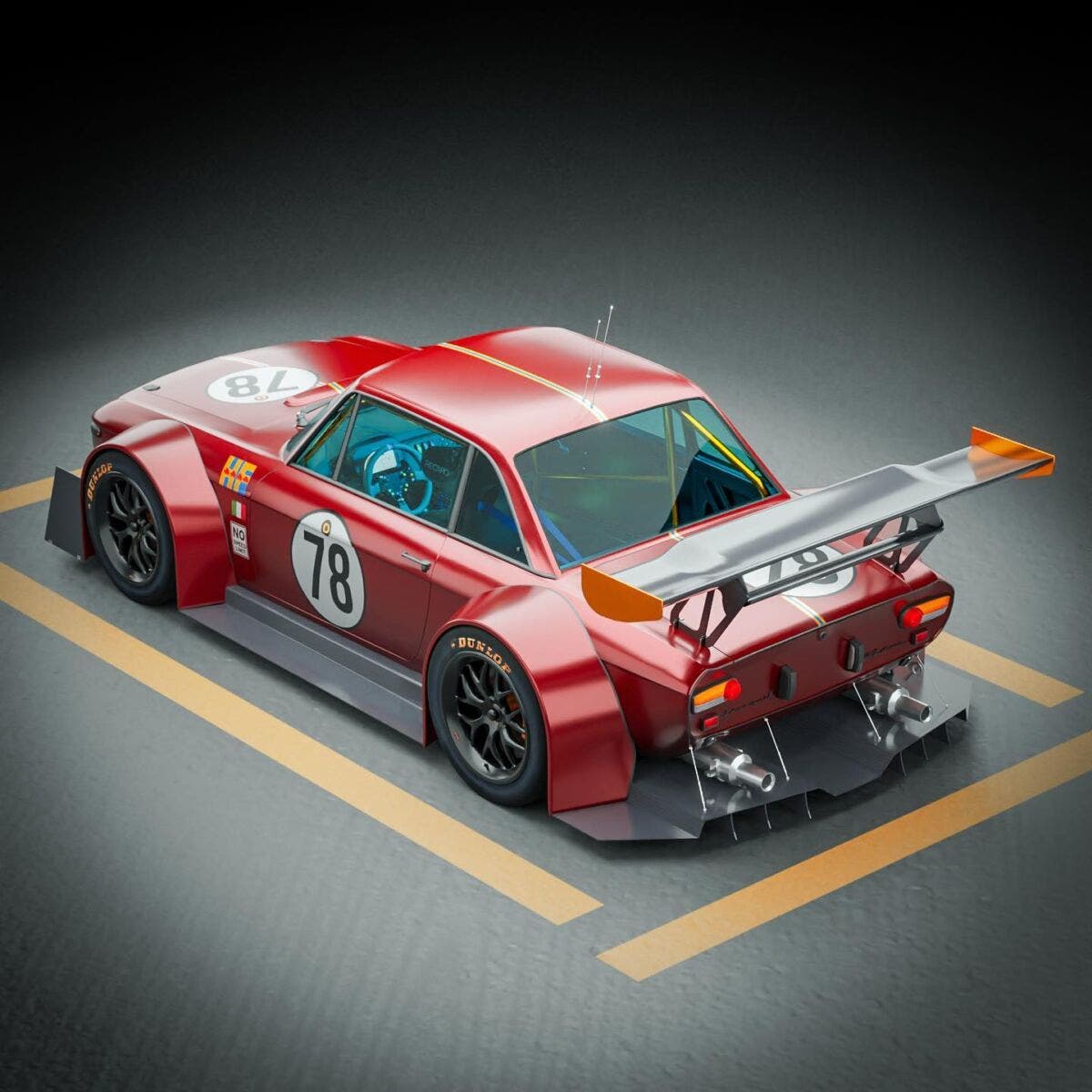 Lancia Fulvia HF Coupe 2JZ render