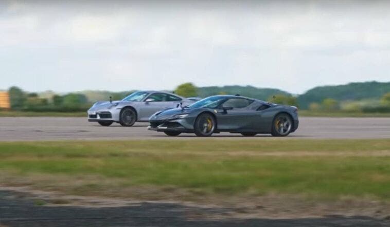 ferrari sf90 stradale vs porsche 911 turbo s