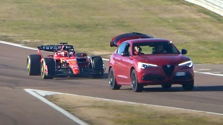 Alfa Romeo Stelvio e ferrari SF-23