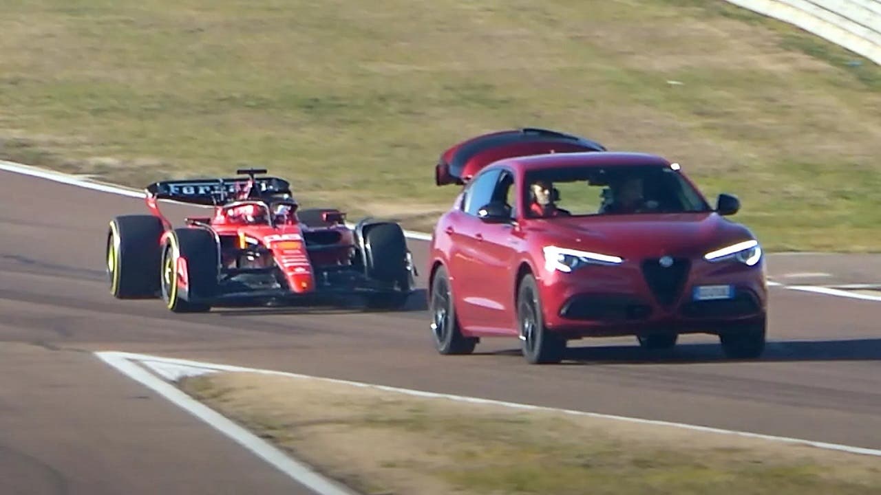 Alfa Romeo Stelvio e ferrari SF-23