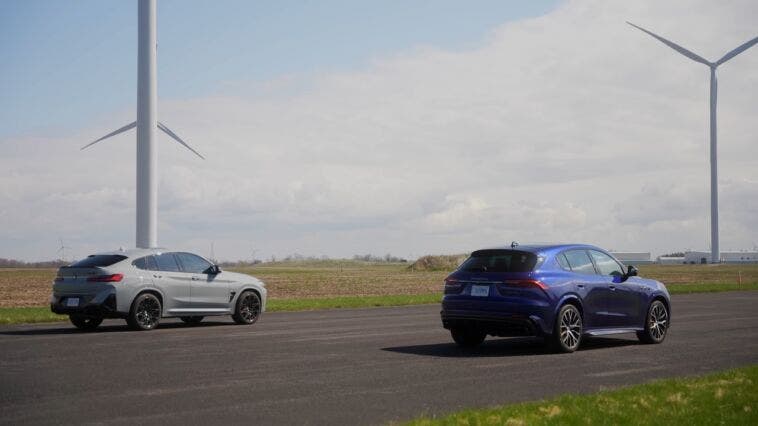 Maserati Grecale Trofeo vs BMW X4 M Competition drag race