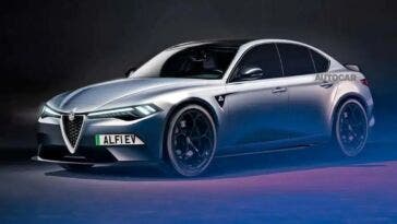 Alfa Romeo Giulia EV render Autocar