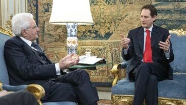 John Elkann e Sergio Mattarella