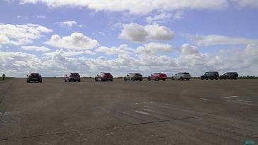 drag race ferrari purosangue suv