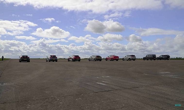 drag race ferrari purosangue suv