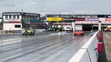 Ferrari 296 GTS vs Shelby drag race