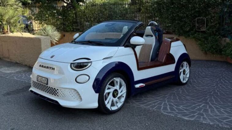 Abarth 500e cabrio castagna