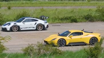 Maserati Porsche drag race