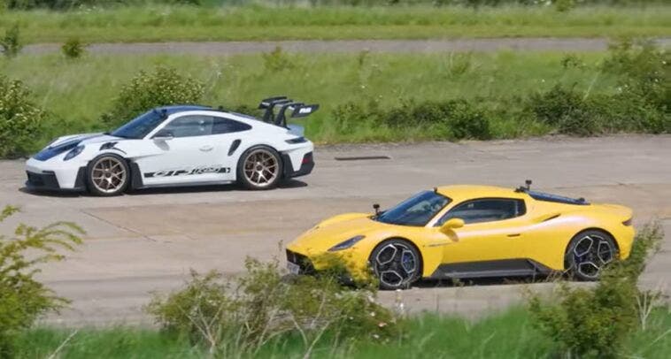 Maserati Porsche drag race