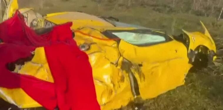 Ferrari 296 GTS crash