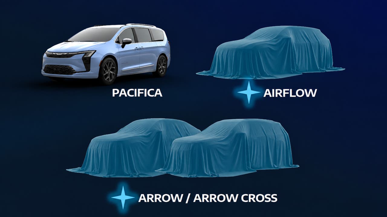 Chrysler Pacifica e modelli Arrow e Arrow Cross coperti da teli