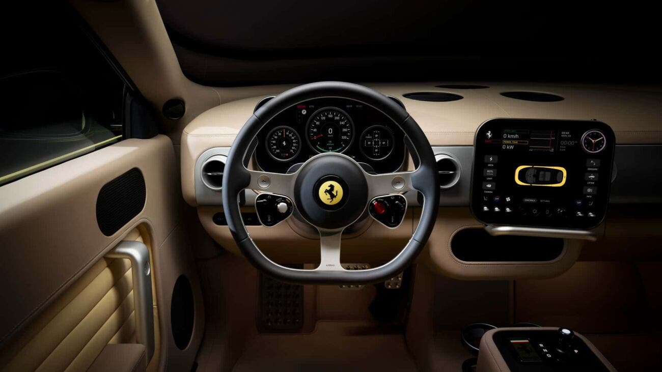 Ferrari Luce, concept car elettrica Ferrari con design “Glass House” e firma luminosa circolare posteriore