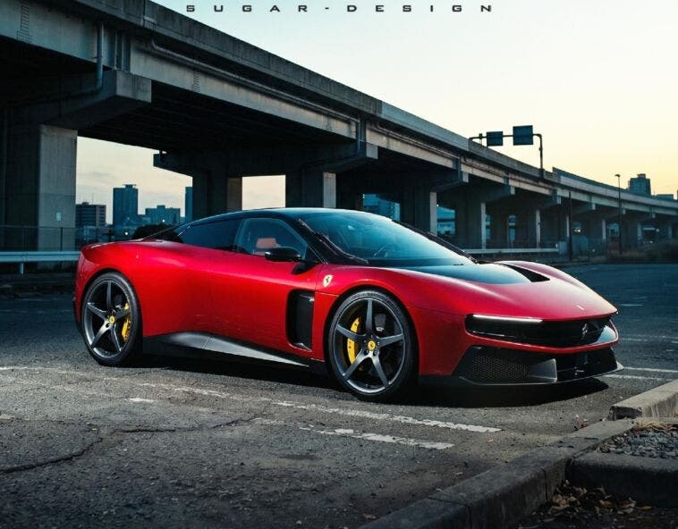 Ferrari Luce versione con DNA Maranello render