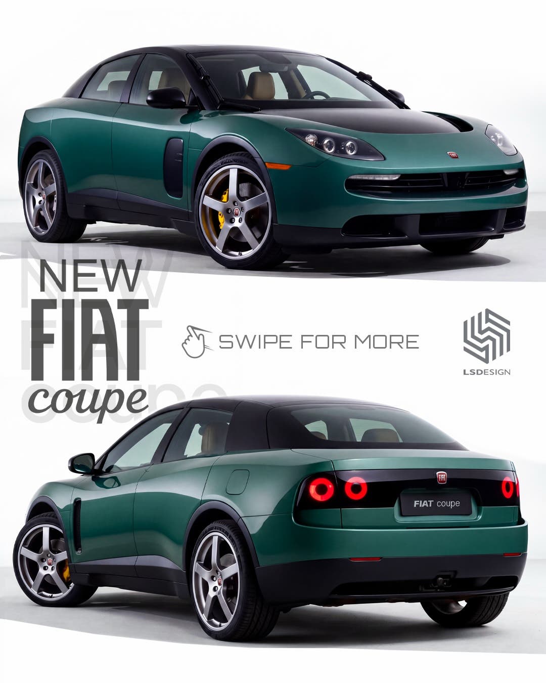 Ferrari Luce render Fiat coupé