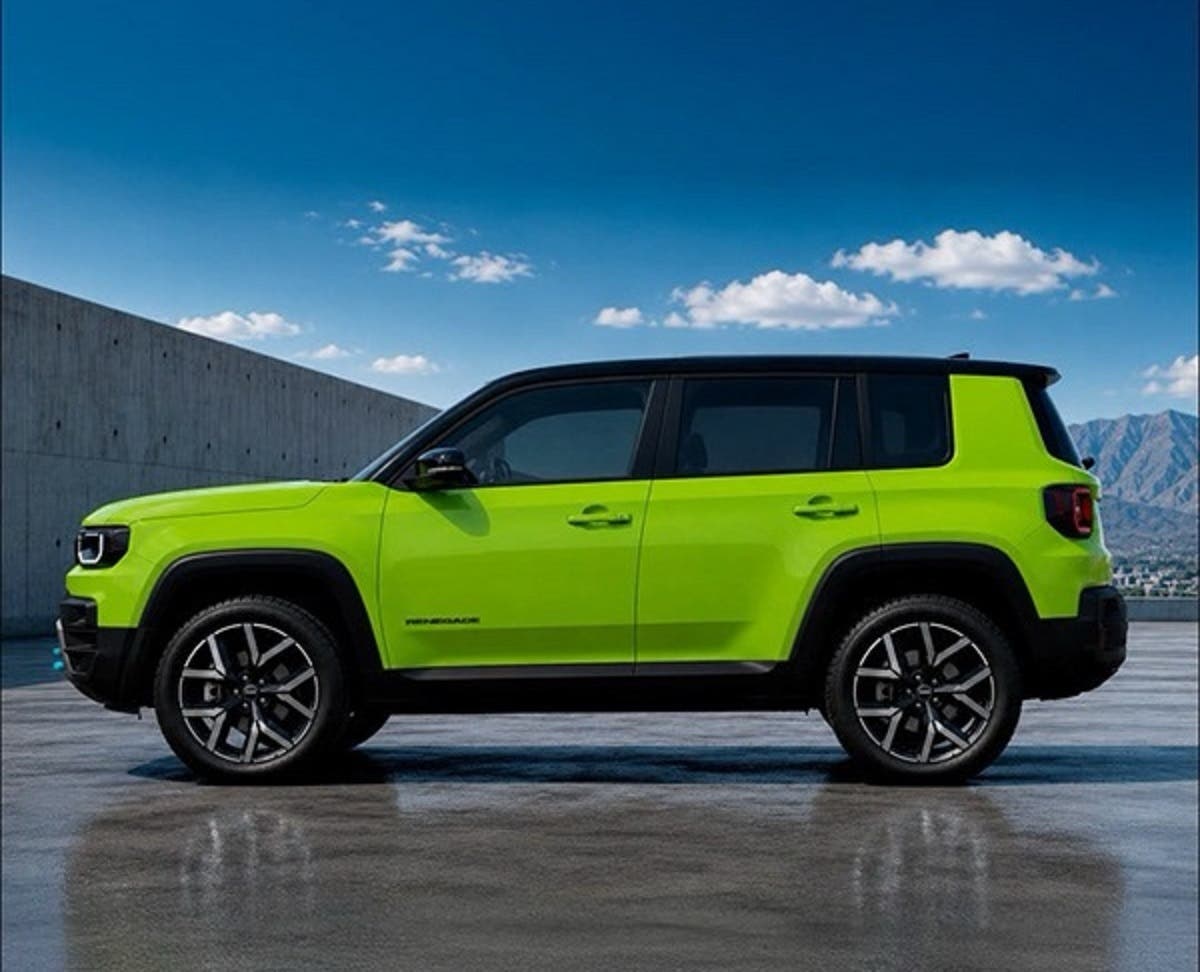 Render e indiscrezioni anticipano la nuova Jeep Renegade: design più squadrato, motori hybrid ed elettrici, possibile debutto nel 2027.
