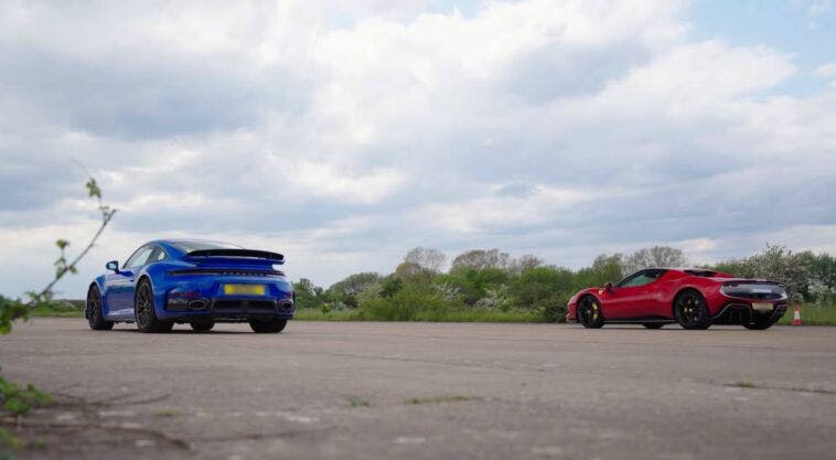 Porsche vs Ferrari drag race