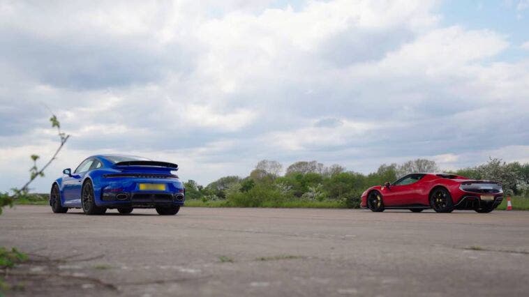 Porsche vs Ferrari drag race