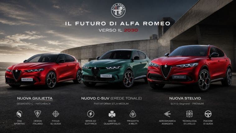 nuove Alfa Romeo Giulietta, Tonale e Stelvio