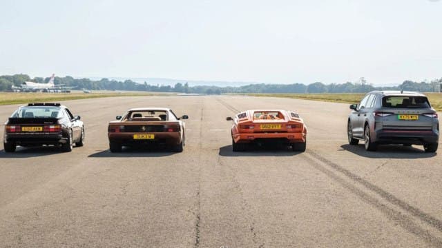 skoda Elroq vRS, ferrari testarossa