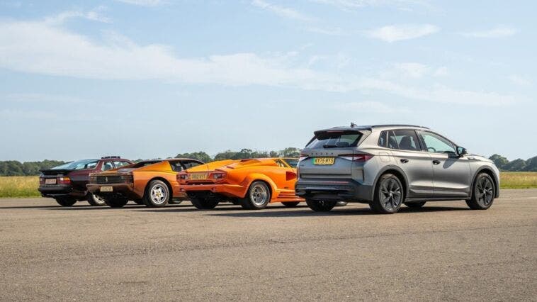 skoda Elroq vRS, ferrari testarossa