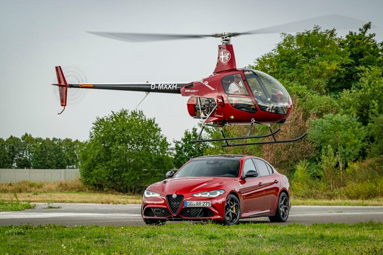 Alfa Romeo Giulia Quadrifoglio e Evocopter