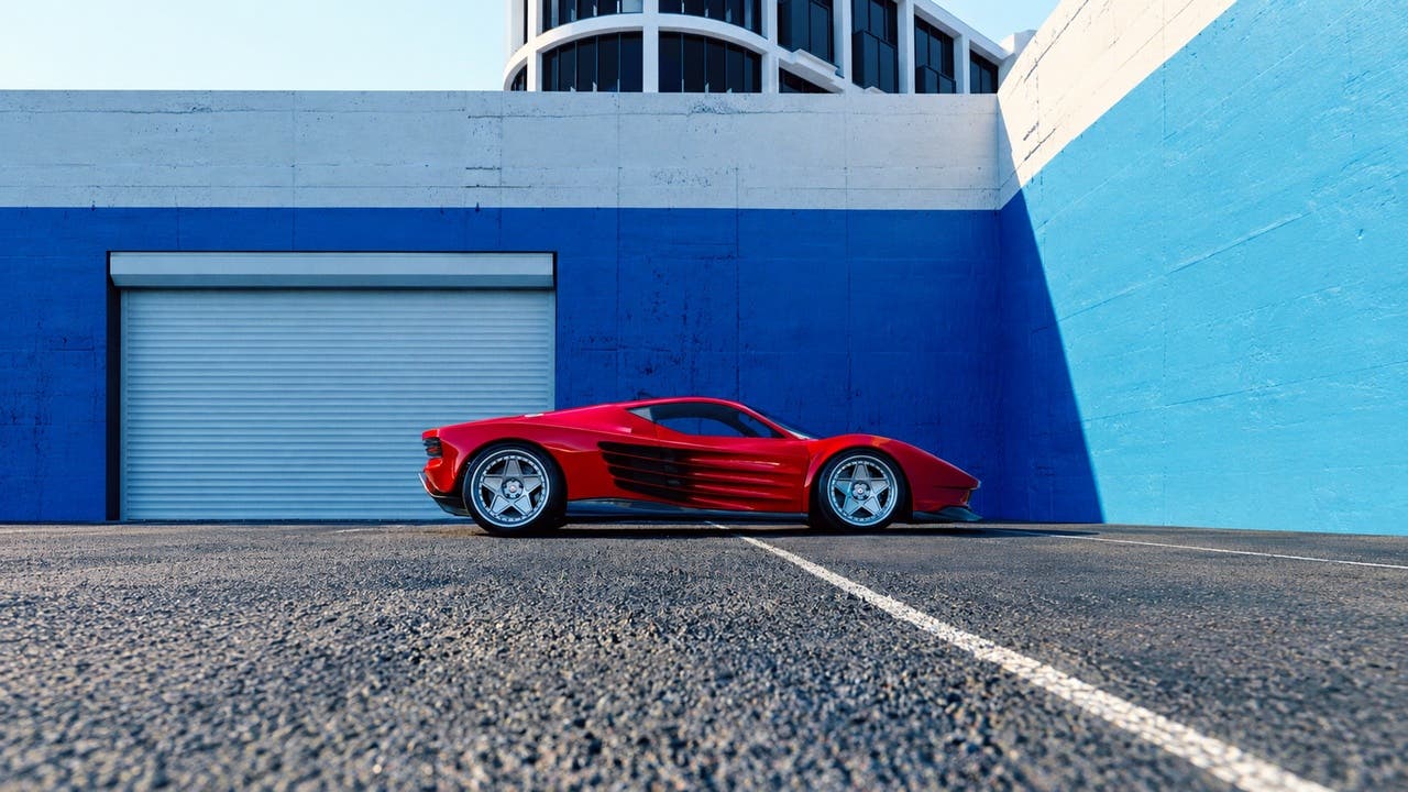 Ferrari 849 Testarossa render retrò
