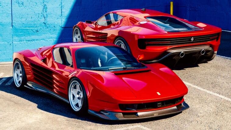Ferrari 849 Testarossa render retrò