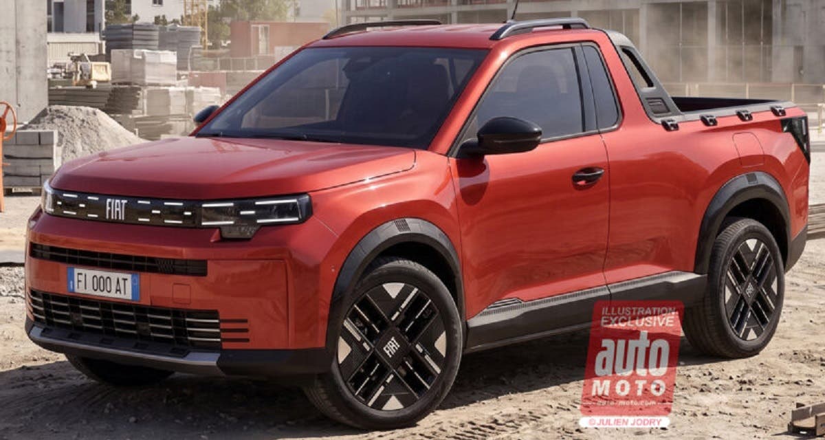 Un pick-up di grandi dimensioni con design moderno e ispirato alla Grande Panda, in mostra in una illustrazione non ufficiale