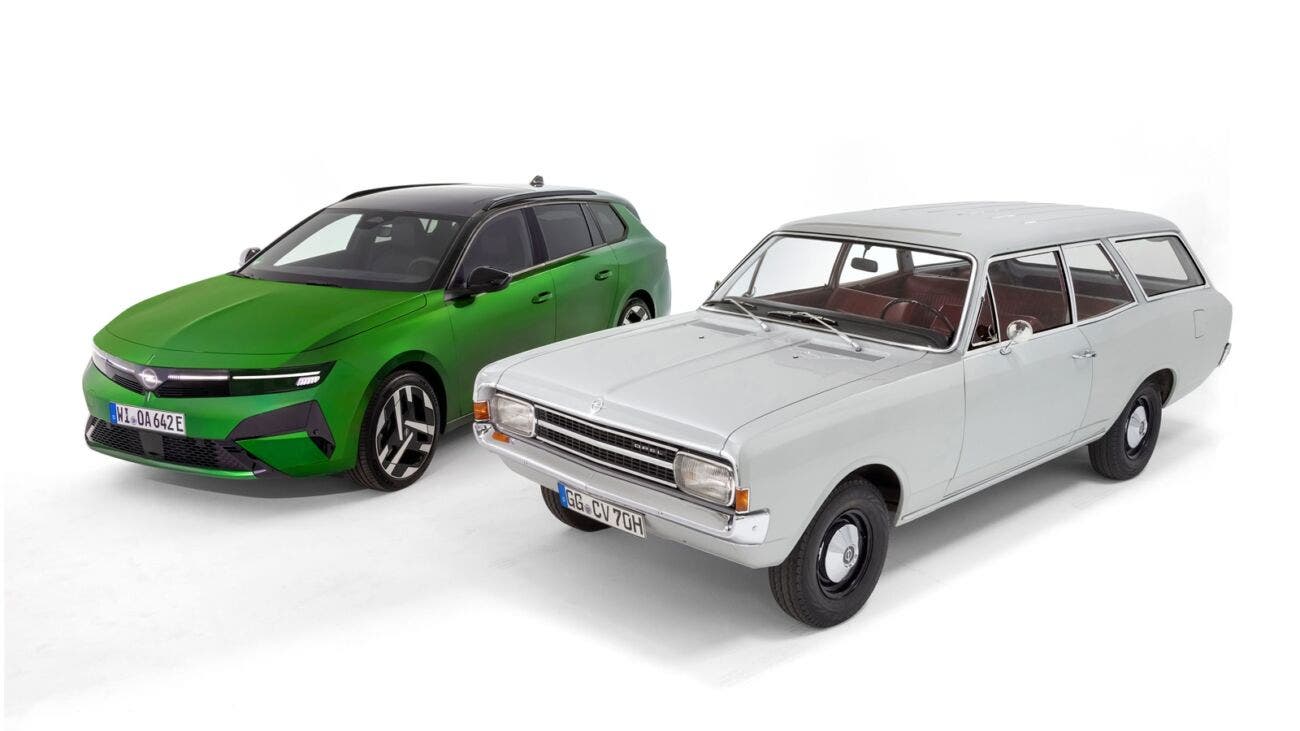 1970 Opel Rekord Caravan & 2026 Opel Astra Sports Tourer