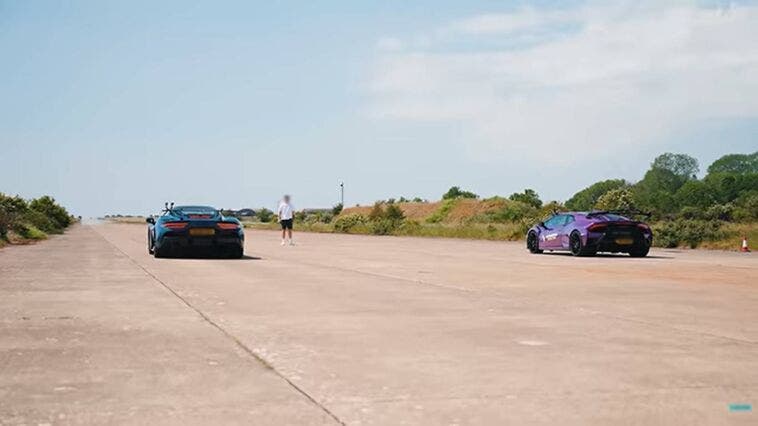 Maserati GT2 Stradale drag race Lamborghini