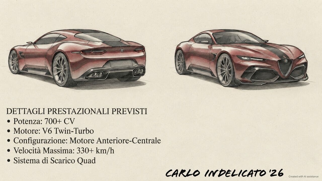 Alfa Romeo GTAm V6 concept: oltre 700 CV e linee da supercar nella nuova ipotesi digitale