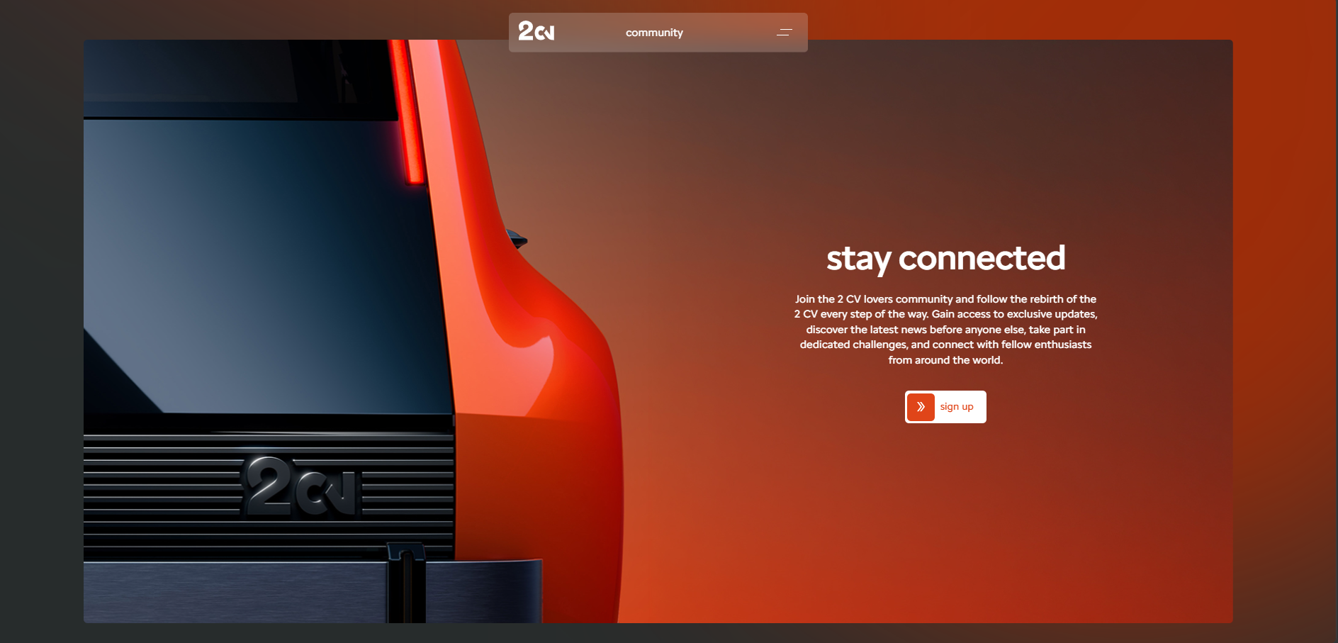 Citroën 2 CV Concept Sito Web