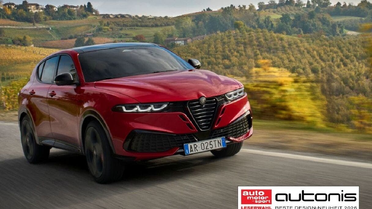 Alfa Romeo Tonale, il design conquista ancora: suo il premio autonis 2026